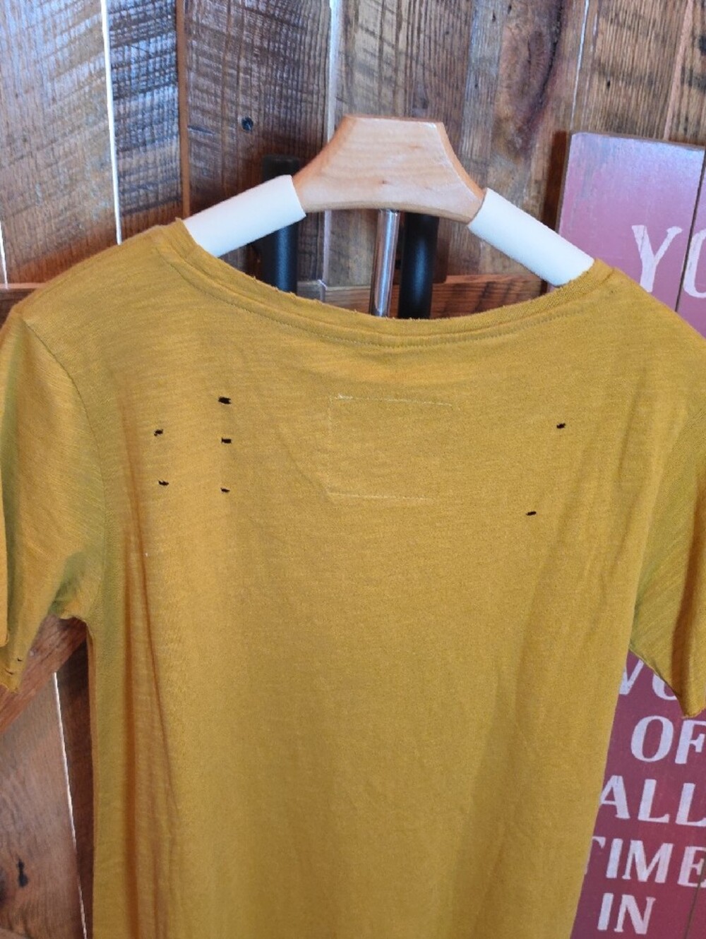 149p Mustard Short Sleeve Graphic Tee - Women - Picture 7 of 10